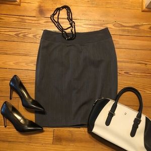 Charcoal Grey Professional Career Pencil Skirt